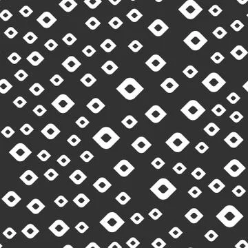 Abstract rhombus vector seamless pattern on black Stock Illustration