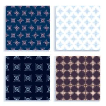 Abstract rhombus wave lines seamless pattern background texture in geometric  Stock Illustration
