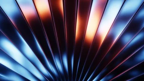 Abstract ribbed glass background with gradient light reflection Illustrazione stock