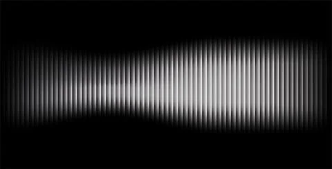 Abstract Ribbed Glass Texture with Light Flare on Black Background イラスト素材