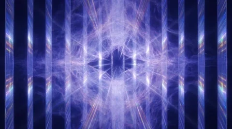 Abstract ribbon flowing flame Psychedelic iridescent holographic Stock Footage 331451286