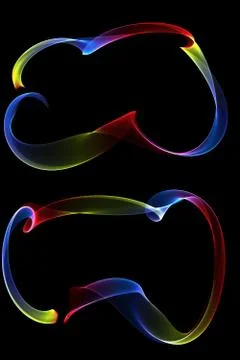 Abstract ribbon frames Illustrazione stock