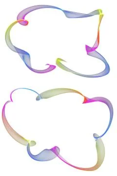 Abstract ribbon frames Stock Illustration