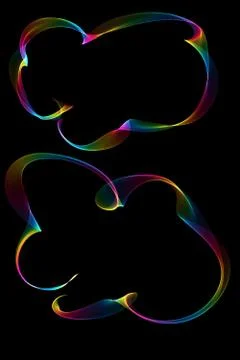 Abstract ribbon frames Illustrazione stock