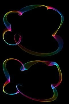 Abstract ribbon frames Stock Illustration