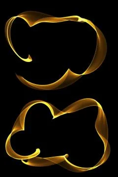 Abstract ribbon frames Illustrazione stock