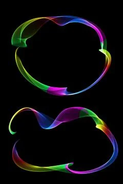 Abstract ribbon frames Illustrazione stock