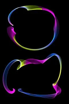 Abstract ribbon frames Stock Illustration