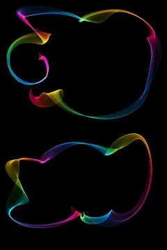 Abstract ribbon frames Stock Illustration