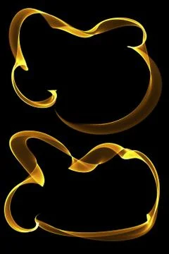 Abstract ribbon frames Stock Illustration