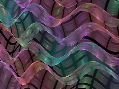 Abstract ribbon silky background. Stock Illustration