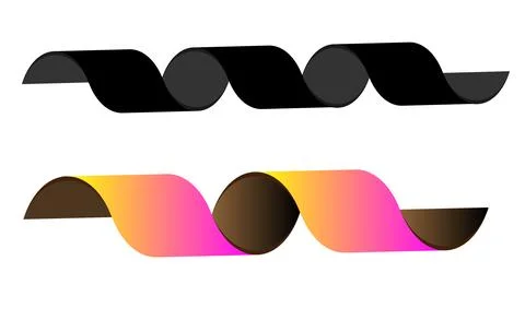 Abstract Ribbon Wave Shape Modern Gradient and Minimal Design イラスト素材