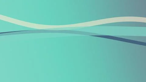 Abstract ribbon waves create a smooth, modern teal and light-blue gradient .. Stock Illustration