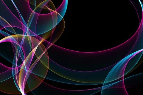 Abstract ribbon waves Stock Illustration