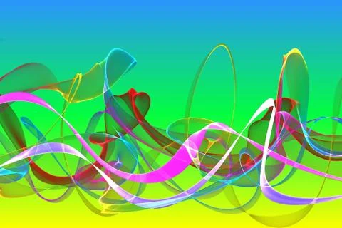 Abstract ribbon waves Stock Illustration