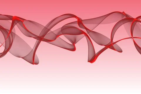 Abstract ribbon waves Stock Illustration