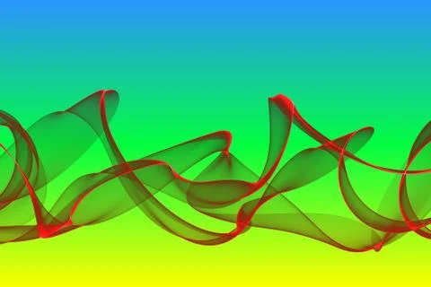 Abstract ribbon waves 스톡 일러스트
