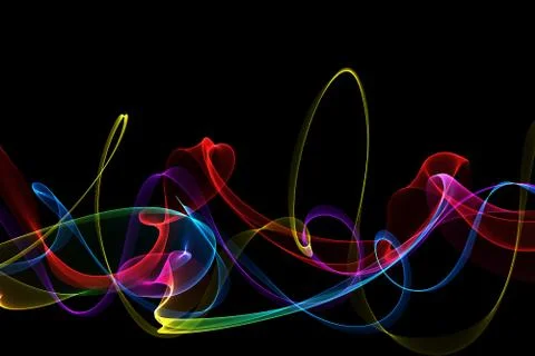 Abstract ribbon waves Stock Illustration