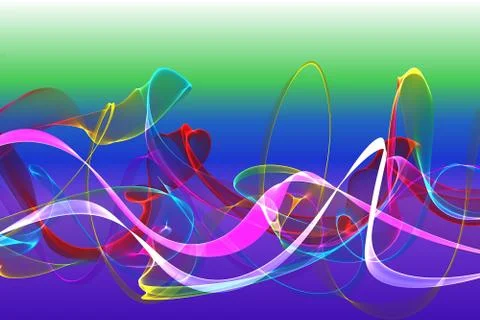 Abstract ribbon waves Illustrazione stock