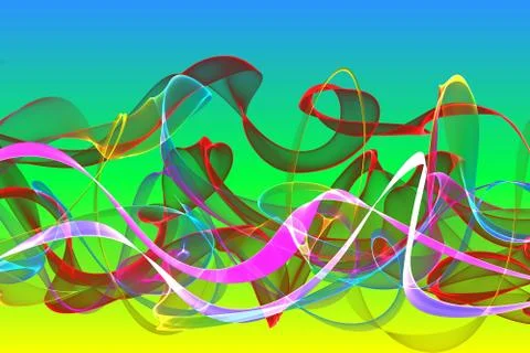 Abstract ribbon waves Stock Illustration