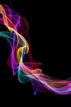 Abstract ribbon waves Stock Illustration