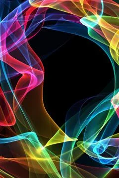 Abstract ribbon waves Stock Illustration