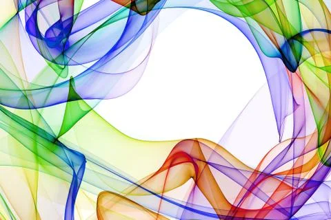 Abstract ribbon waves Stock Illustration