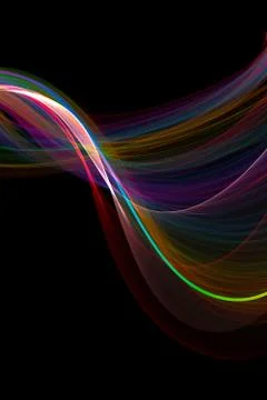 Abstract ribbon waves Stock Illustration