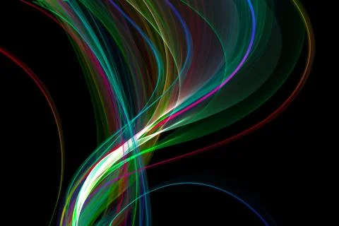 Abstract ribbon waves Stock Illustration