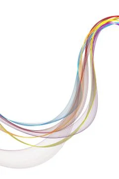 Abstract ribbon waves Stock Illustration