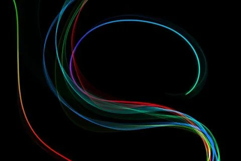 Abstract ribbon waves Stock Illustration