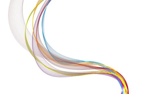 Abstract ribbon waves Stock Illustration