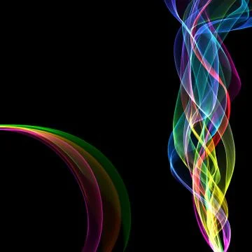 Abstract ribbon waves Stock Illustration