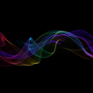 Abstract ribbon waves Stock Illustration