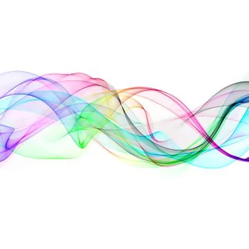 Abstract ribbon waves Stock Illustration