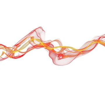 Abstract ribbon waves Stock Illustration