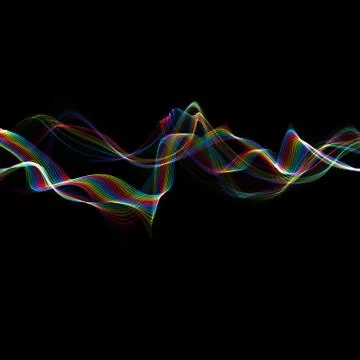 Abstract ribbon waves Stock Illustration