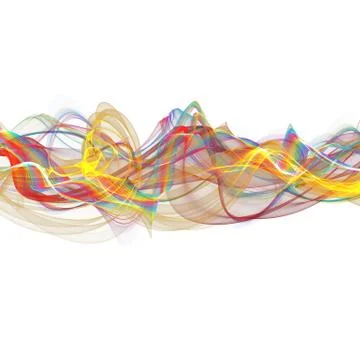Abstract ribbon waves Stock Illustration