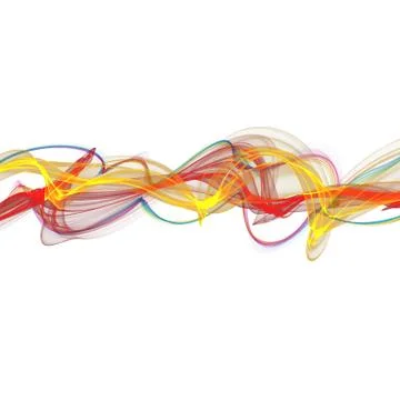 Abstract ribbon waves Stock Illustration