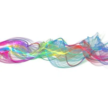 Abstract ribbon waves Stock Illustration