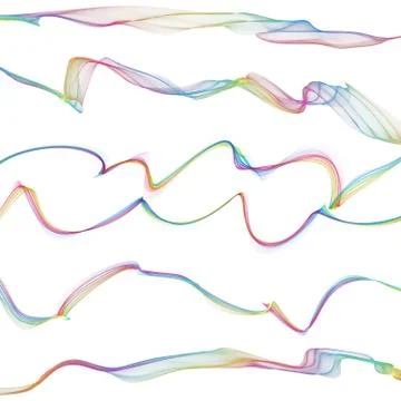 Abstract ribbon waves Stock Illustration
