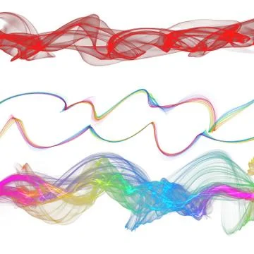 Abstract ribbon waves Stock Illustration