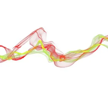 Abstract ribbon waves Stock Illustration