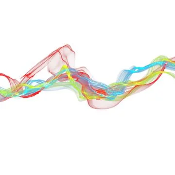 Abstract ribbon waves Stock Illustration