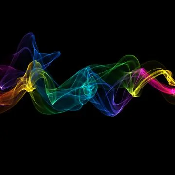 Abstract ribbon waves Stock Illustration