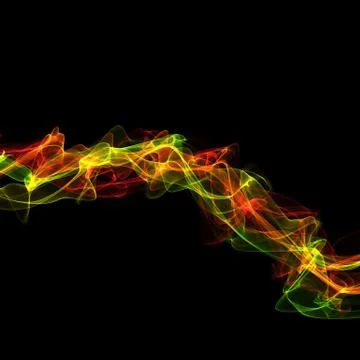 Abstract ribbon waves Stock Illustration