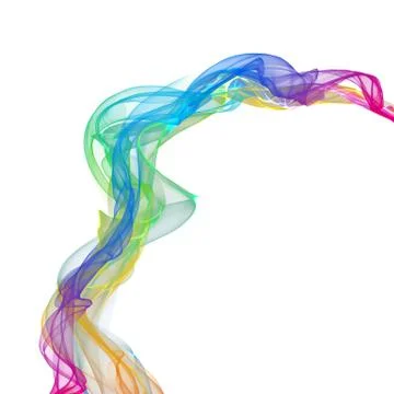 Abstract ribbon waves Stock Illustration