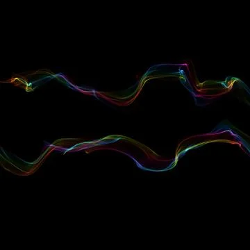 Abstract ribbon waves Stock Illustration