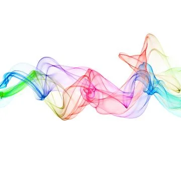 Abstract ribbon waves Stock Illustration