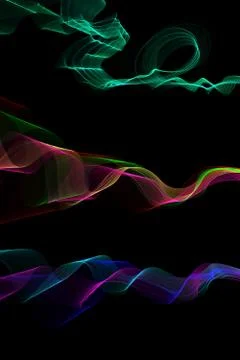 Abstract ribbon waves Stock Illustration